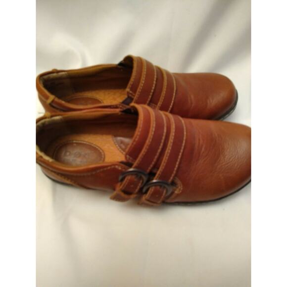 B.O.C. Women's Brown Slip-On Leather Buckle Clogs Shoes Size 6.5 M Comfort - Picture 6 of 8